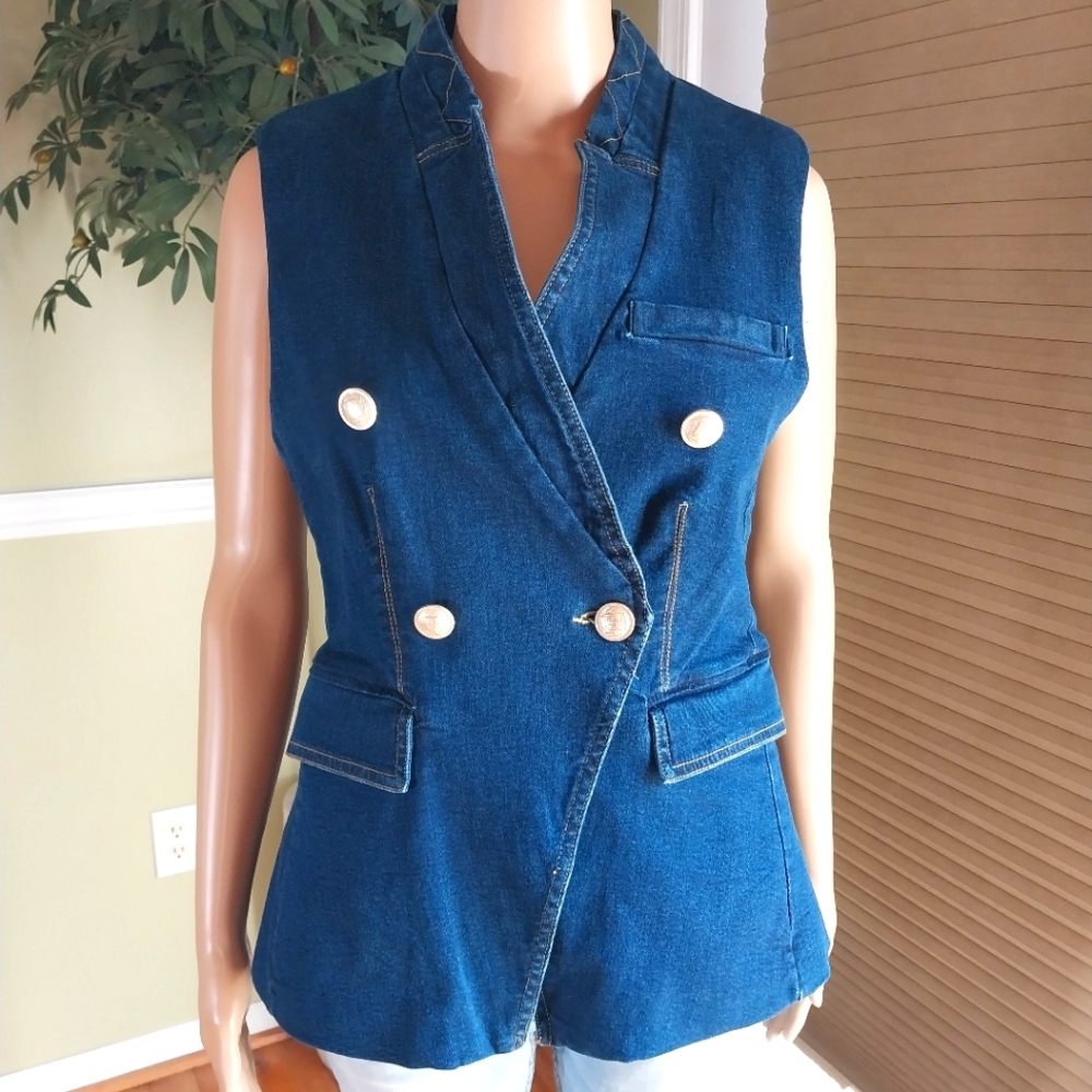 Avec Les Filles Oversized Jean‎ Vest, NWT, Size XS